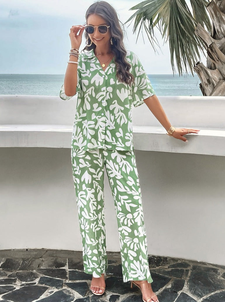 Levoire | Robe D'Été Avec Imprimé Et À Manches Courtes