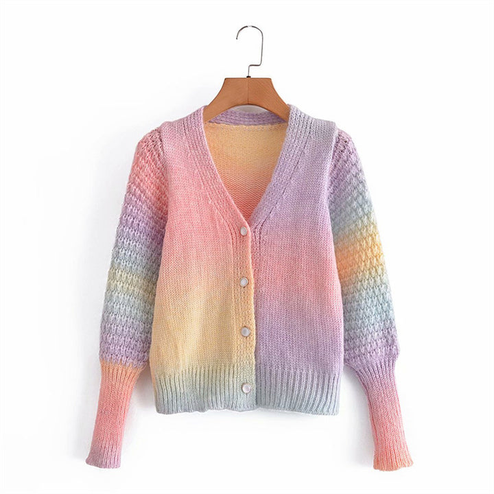 Cardigan pour femmes avec dégradé coloré et transitions douces Levoire