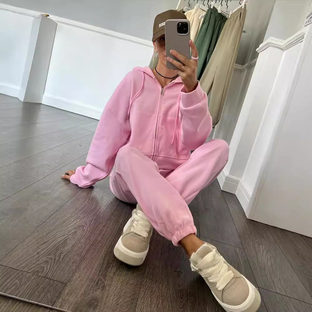 Levoire | Ensemble de pantalons en tissu élastique à capuche relaxant