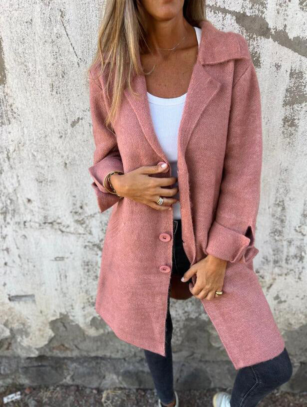 Veste en laine longue élégante pour femmes avec coupe surdimensionnée Levoire