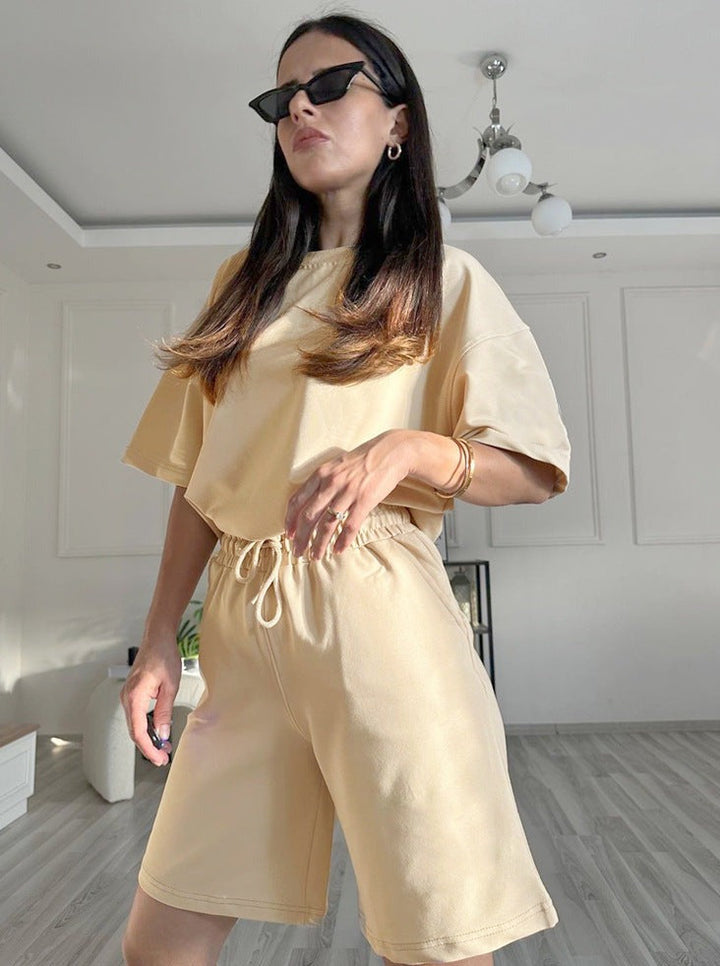 Levoire | Haut À Col Rond Détaché Taille Haute Ensemble Court