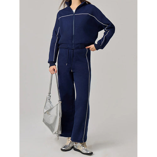Ensemble de loisirs sportif pour femmes avec col montant et taille élastique Levoire