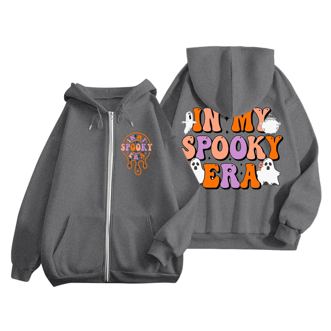 Hoodie pour femmes avec imprimé effrayant et poches kangourou Levoire