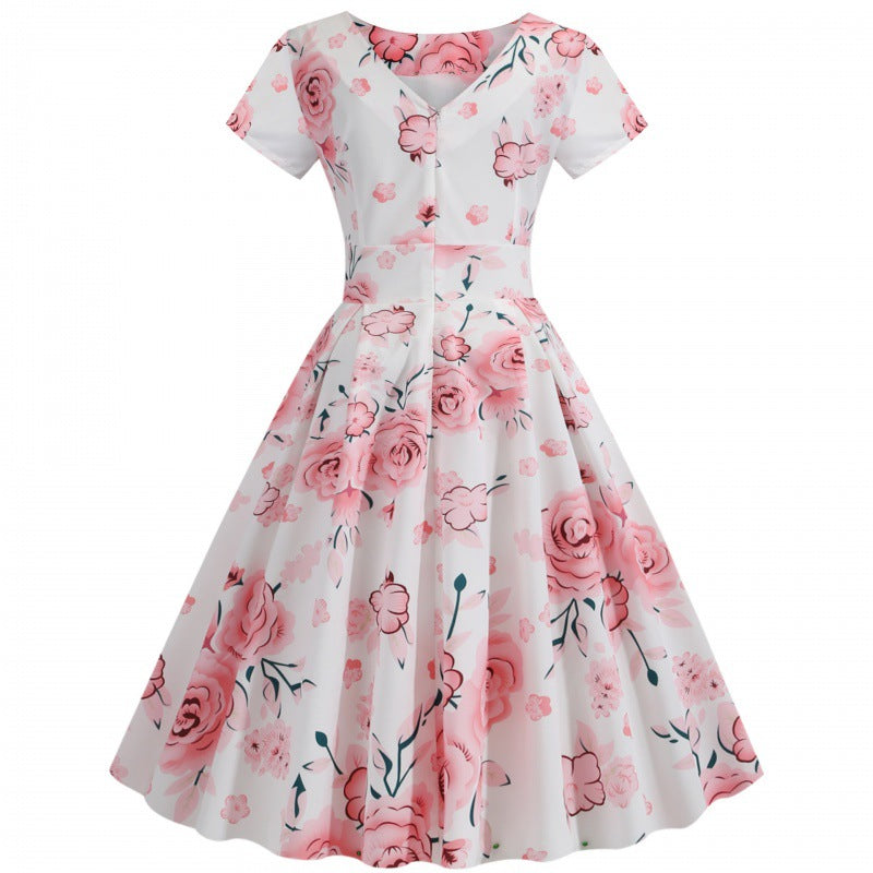 Robe midi femme avec motif floral et coupe flatteuse Levoire