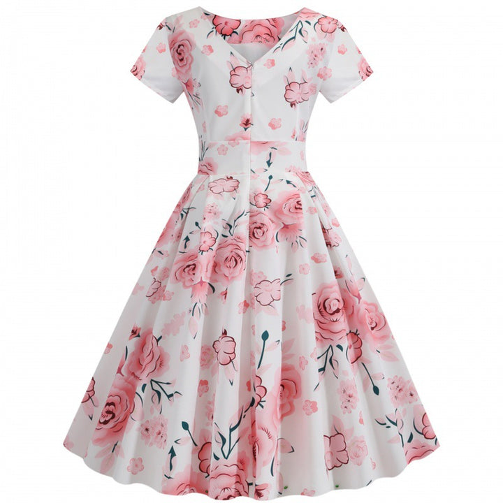 Robe midi femme avec motif floral et coupe flatteuse Levoire
