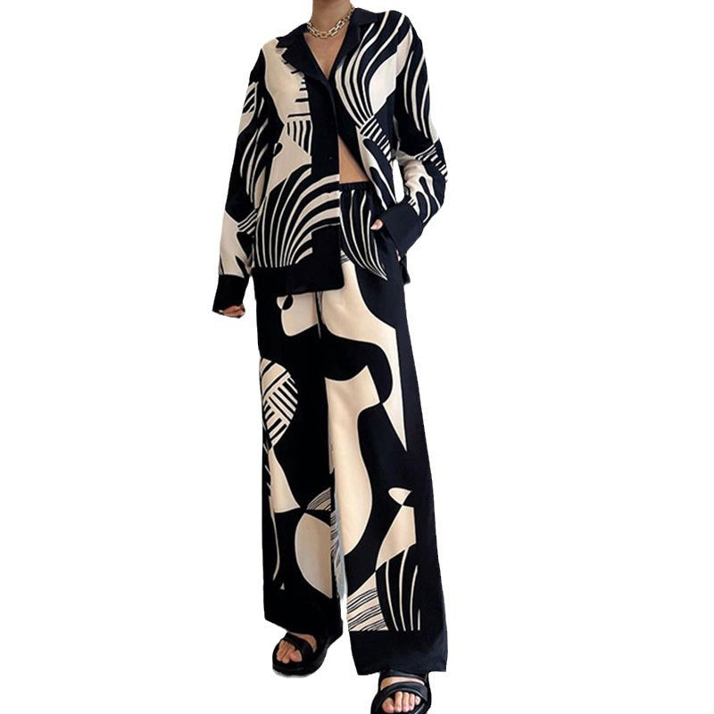 Ensemble en tissu à la mode pour femmes avec motif graphique Levoire