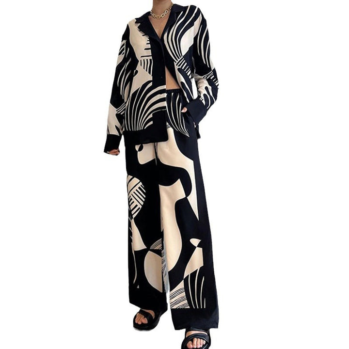Ensemble en tissu à la mode pour femmes avec motif graphique Levoire