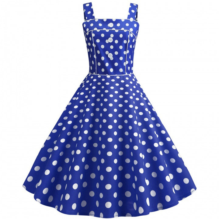Robe swing pour femmes avec un design de pois ludique Levoire