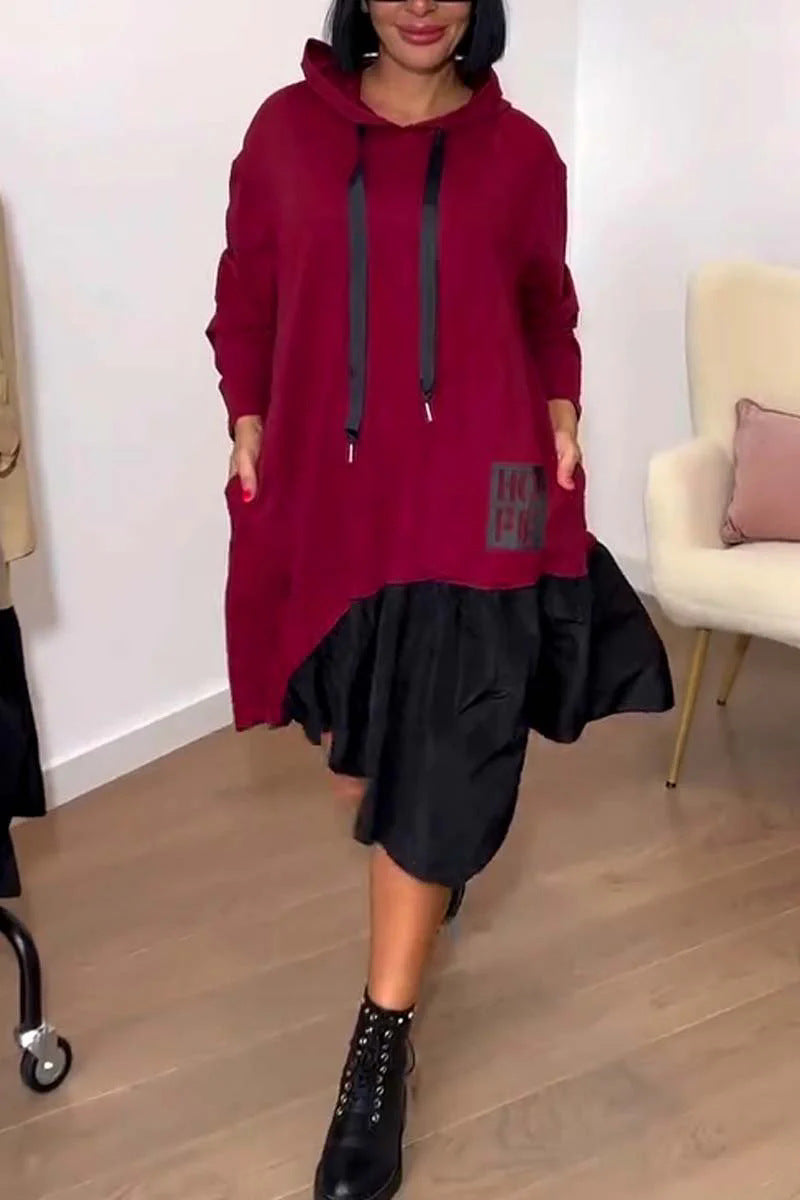 Robe à capuche pour femmes avec jupe volumineuse et poches pratiques Levoire
