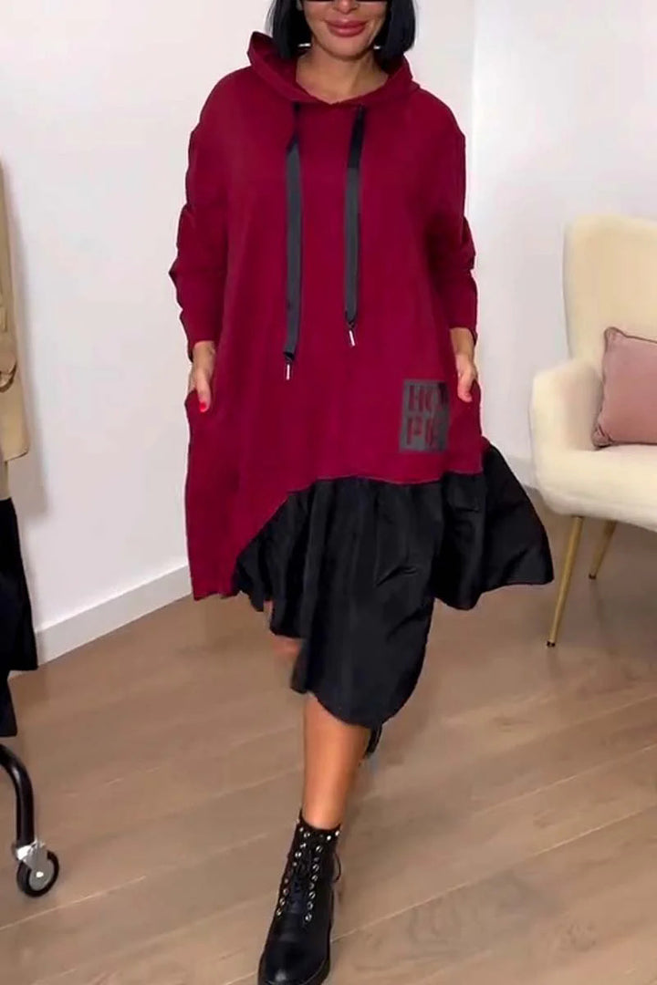 Robe à capuche pour femmes avec jupe volumineuse et poches pratiques Levoire