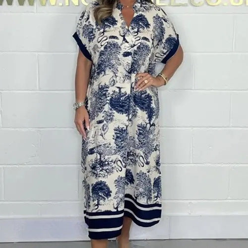 Levoire | Robe imprimée Robe légère imprimée à manches courtes