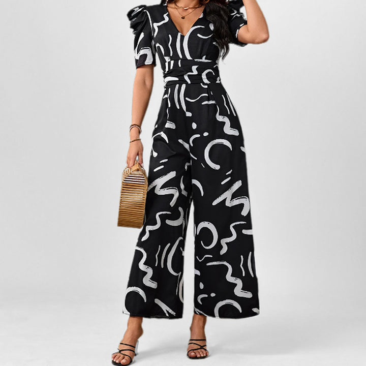 Femmes élégant combinaison avec motif graphique stylé Levoire