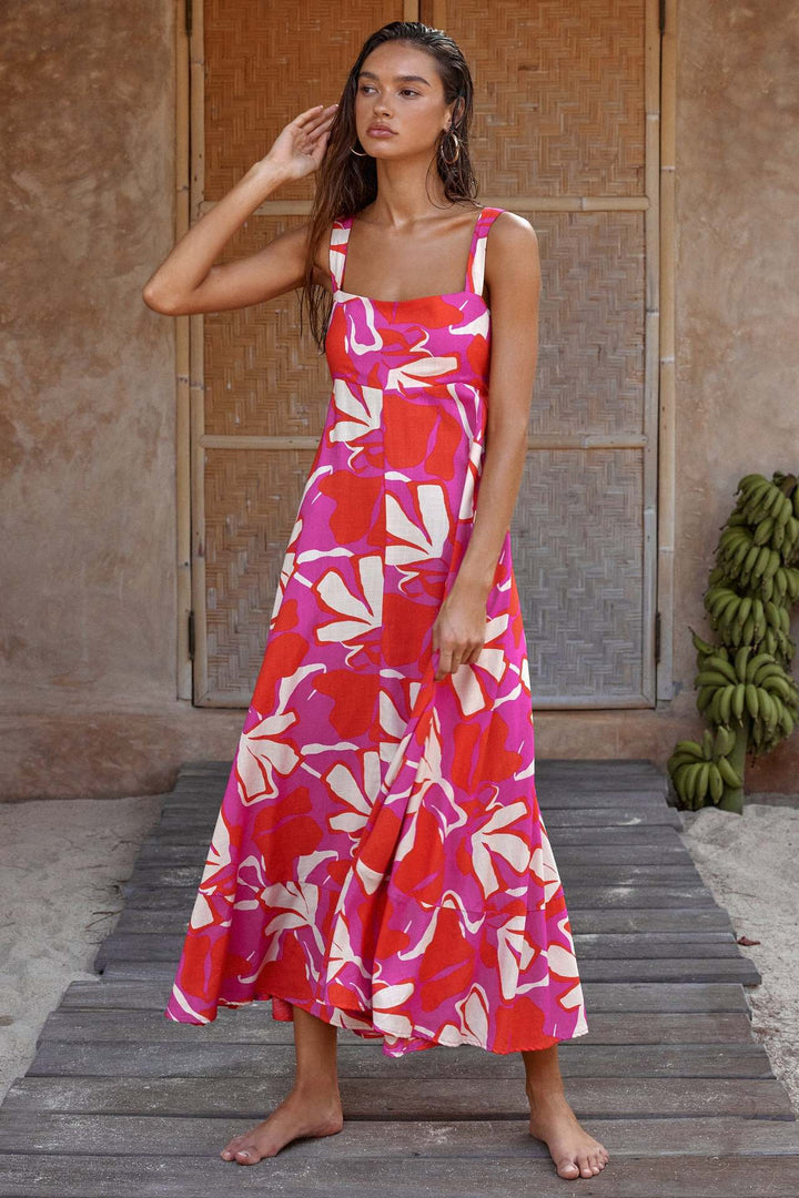 Robe maxi femme avec motif floral Levoire
