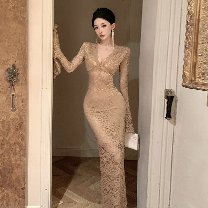 Levoire | Slim Fit Sexy Hollow Long Dress