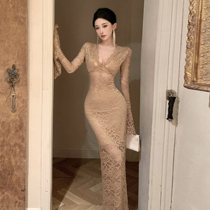 Levoire | Slim Fit Sexy Hollow Long Dress