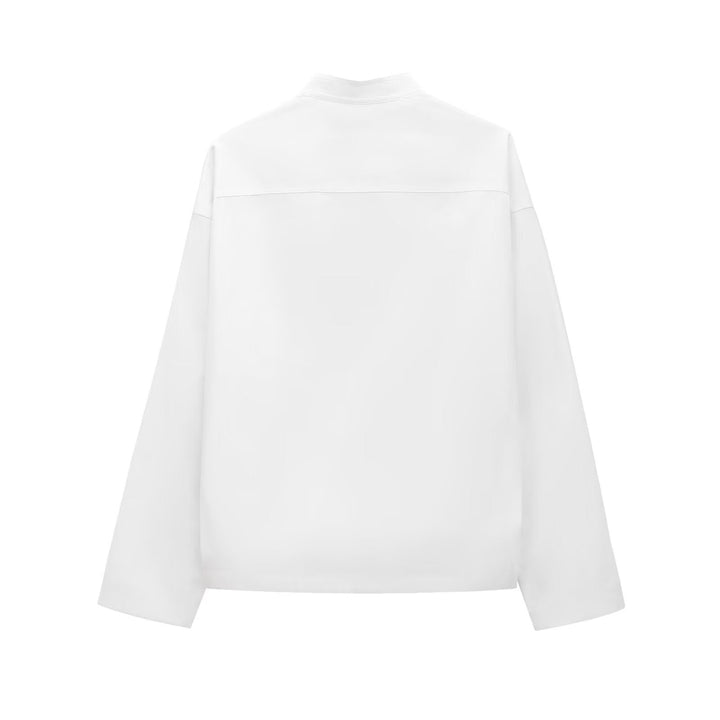 Levoire | Chemise élégante à col montant à manches longues