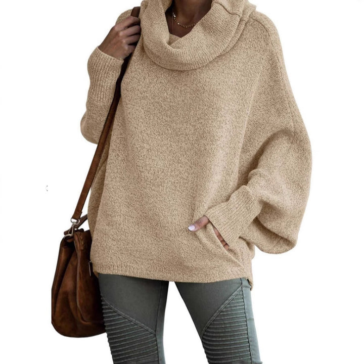 Pull à col roulé décontracté pour femmes avec des manches larges Levoire