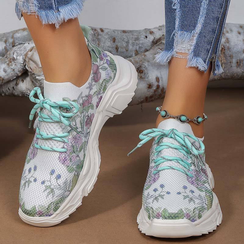 Levoire | Baskets De Tennis Larges Avec Protection Florale Pour Femmes Bunt 3