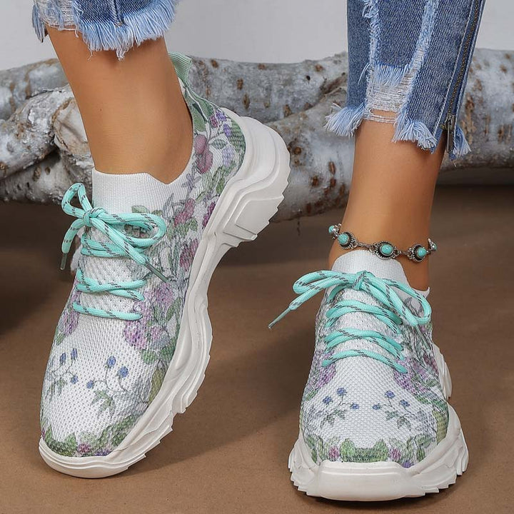 Levoire | Baskets De Tennis Larges Avec Protection Florale Pour Femmes Bunt 3