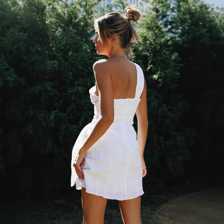 Robe portefeuille pour femme avec découpe asymétrique et nœud élégant Levoire