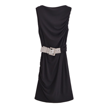 Levoire | Joli printemps sans manches mini robe noir