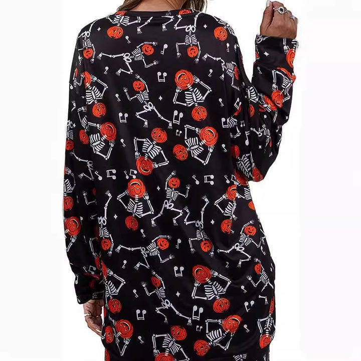 Chemise à manches longues pour femmes avec motif d'automne Levoire