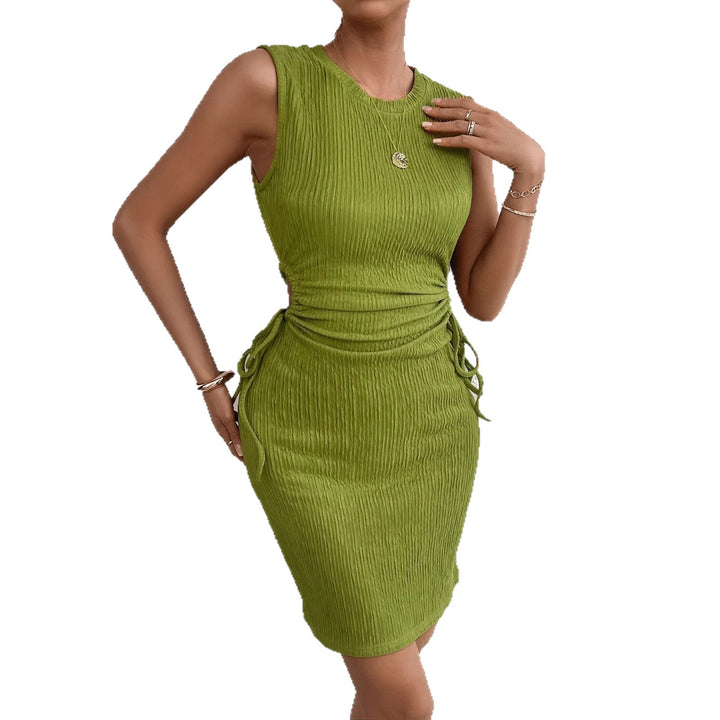 Robe enveloppante ajustée pour femmes avec détail froncé et liens latéraux Levoire
