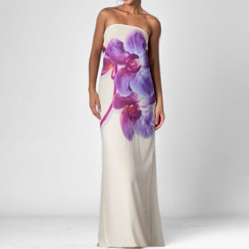 Robe à manches longues pour femmes avec un design floral raffiné Levoire