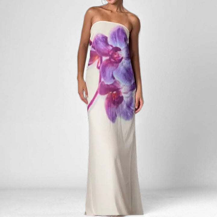 Robe à manches longues pour femmes avec un design floral raffiné Levoire