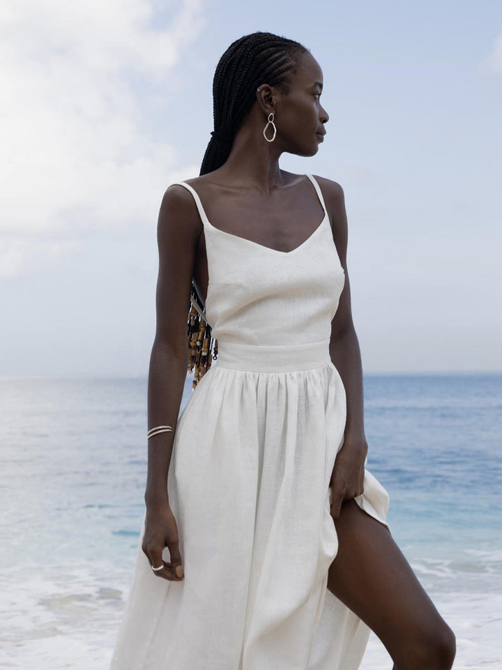 Levoire | Robe Longue En Coton Avec Bretelles