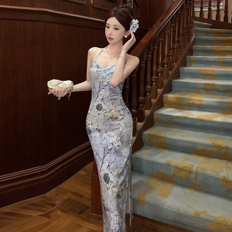 Levoire | Robe Kukka Vintage fleur fente sur le côté robe