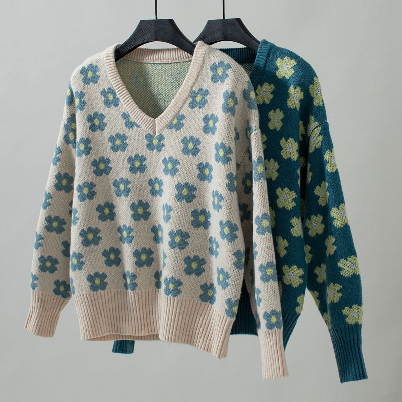 Levoire | Décontracté En Tricot Fleuri