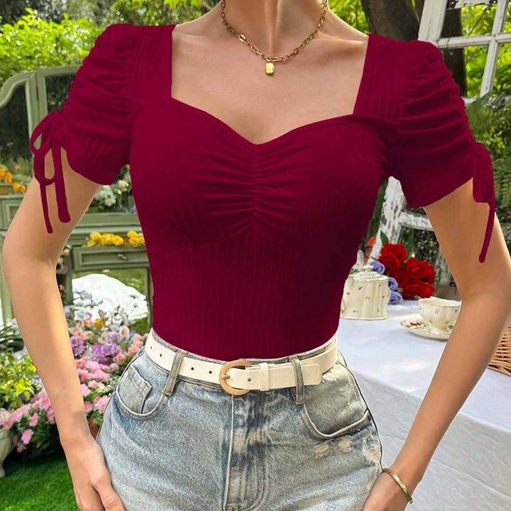 Blouse femme avec détails en volants et dos élégant Levoire