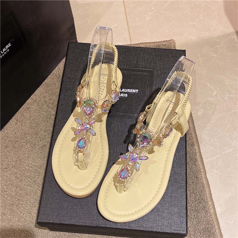 Levoire | Sandales Scintillantes Avec Strass Abricot