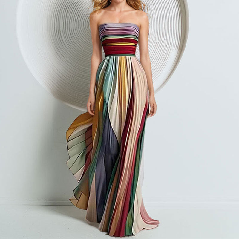 Robe maxi pour femme avec coupe fluide et dégradés de couleur sophistiqués Levoire