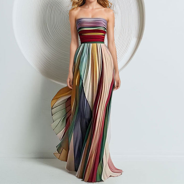 Robe maxi pour femme avec coupe fluide et dégradés de couleur sophistiqués Levoire