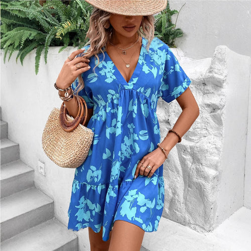 Robe blouse décontractée pour femme avec une coupe fluide et un design floral Levoire