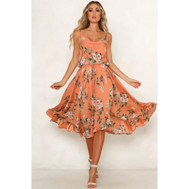Robe midi femme avec motif floral et silhouette aérienne Levoire