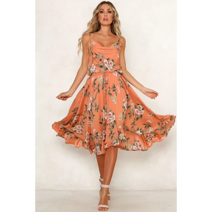 Robe midi femme avec motif floral et silhouette aérienne Levoire