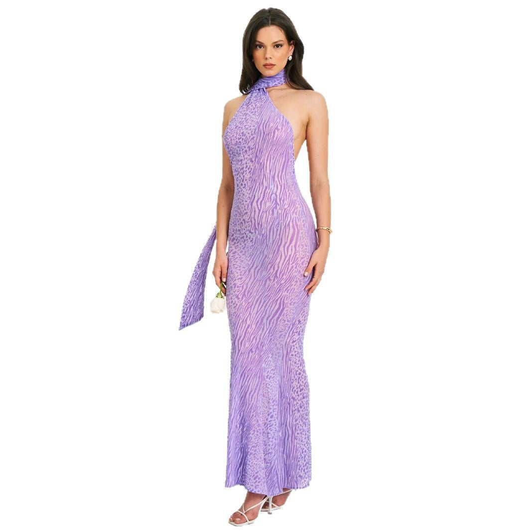 Robes Maxi Élégantes pour Femmes avec Coupe Slim et Détail de Nœud Excitant Levoire