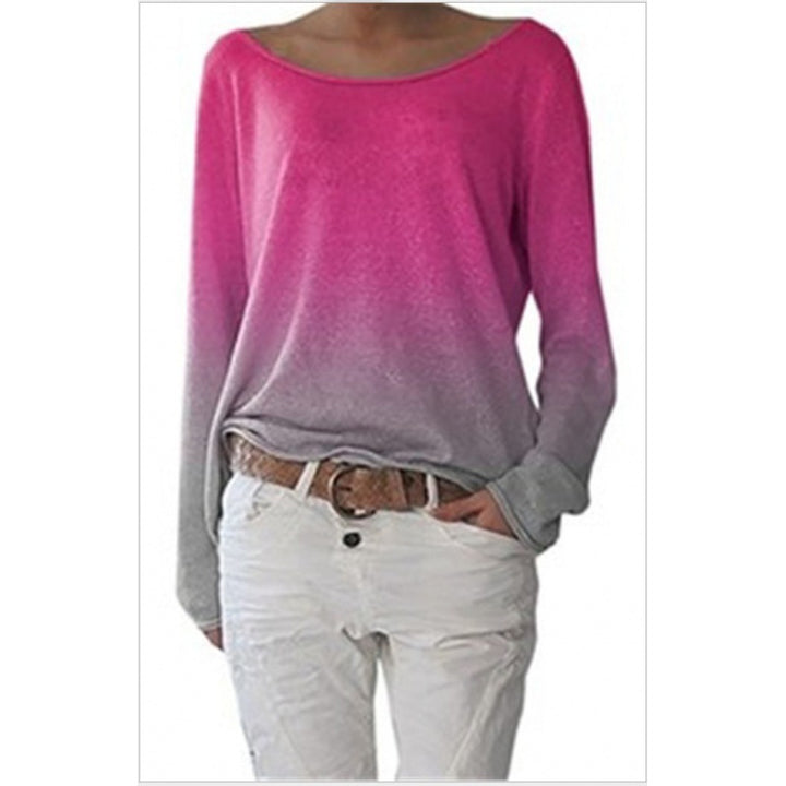 Sweatshirt Femme Oversize avec Design Ombre et Encolure Ronde Large Levoire