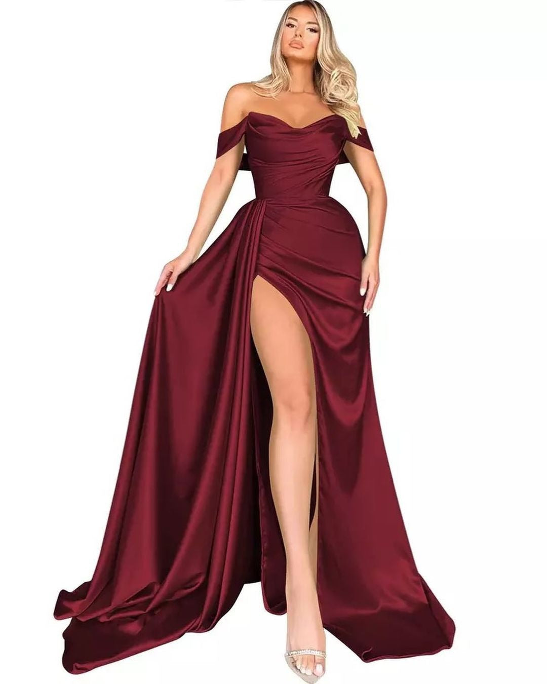 Levoire | Robe de soirée amincissante Aistillinen Rouge vin