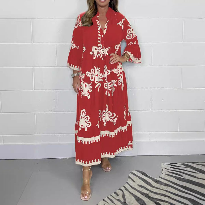 Levoire | Robe Imprimée Élégante Robe Taille Imprimée Pastèque