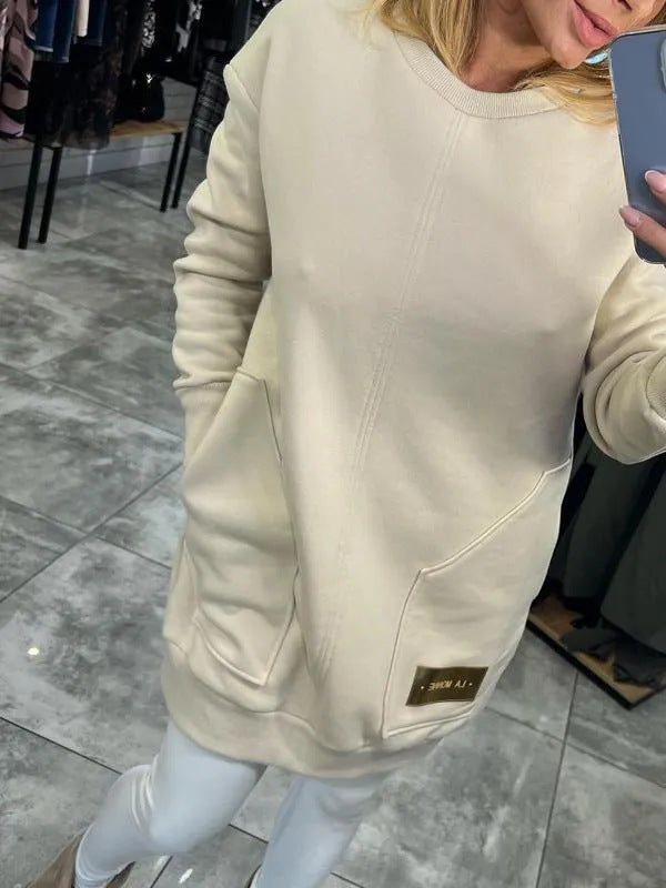 Robe sweatshirt pour femmes avec poches latérales pratiques et design moderne Levoire