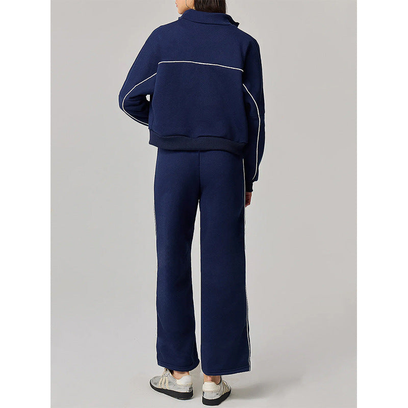 Ensemble de loisirs sportif pour femmes avec col montant et taille élastique Levoire