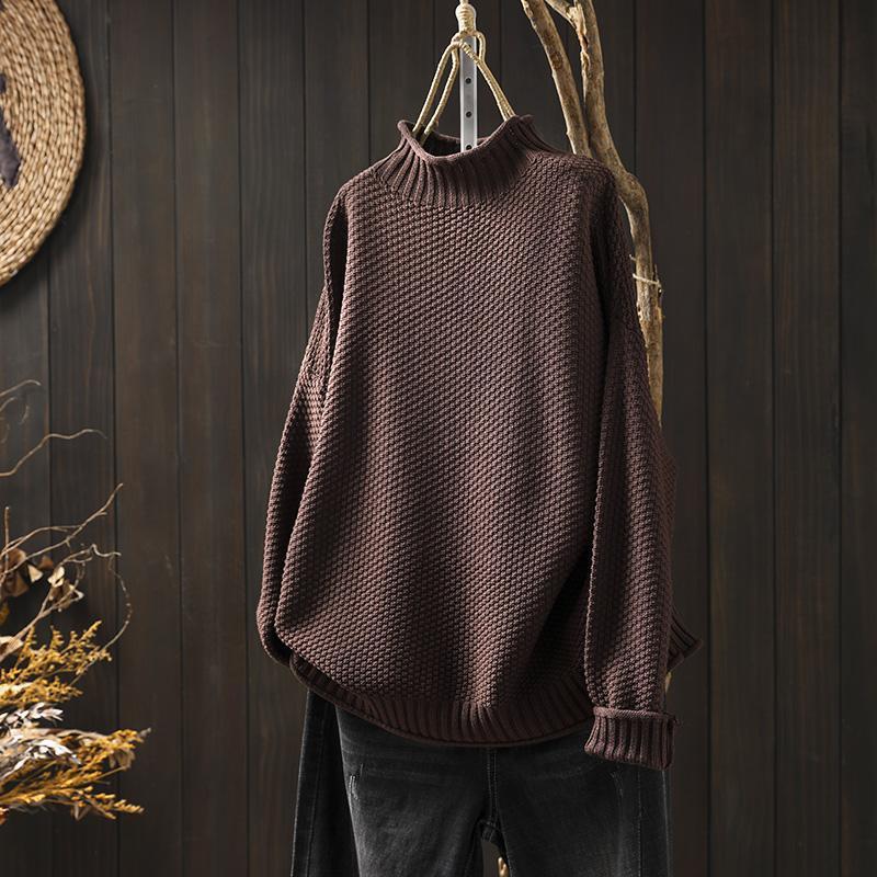Levoire | Pull En Tricot Doux Avec Motif Texturé Koffee