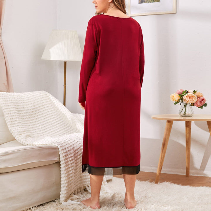Levoire | T-shirt en maille Grande Taille Pyjama à Manches Longues