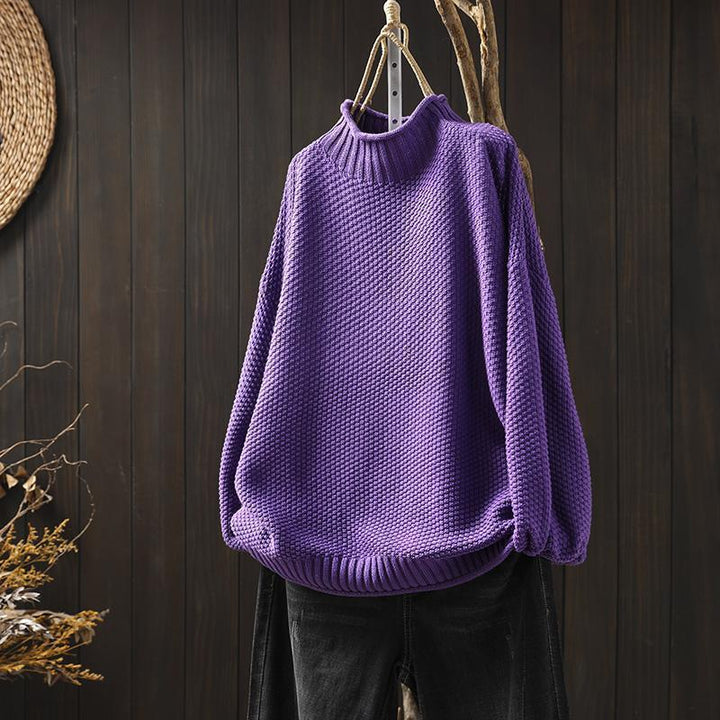 Levoire | Chandail En Tricot Pour Femme - Col De Tortue Voilet Taille unique