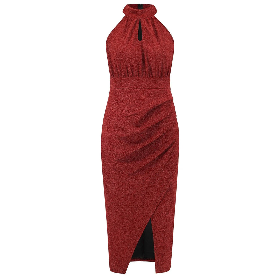 Levoire | Robe irrégulière avec une fente sexy Slim Fit