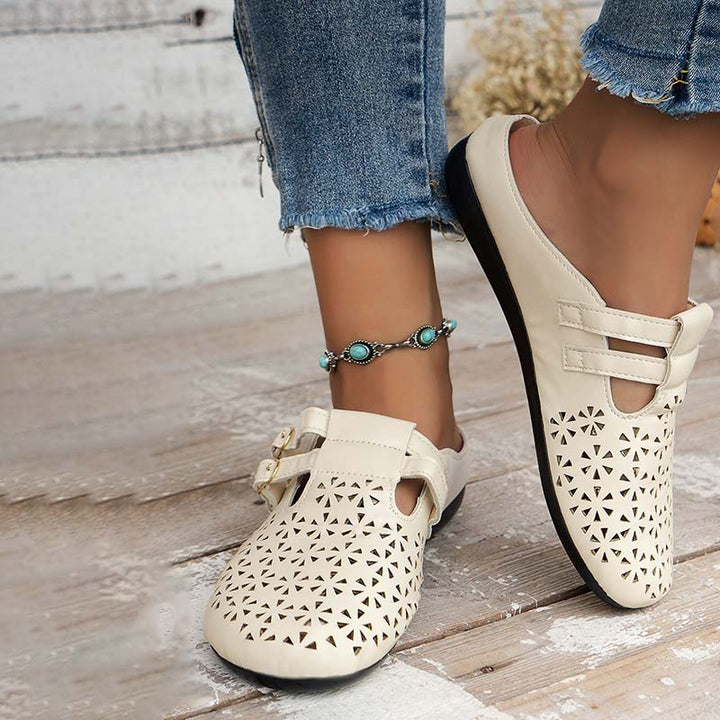 Levoire | Pantoletti Ilmava Pour Femmes Avec Bout Fermé Et Lacets